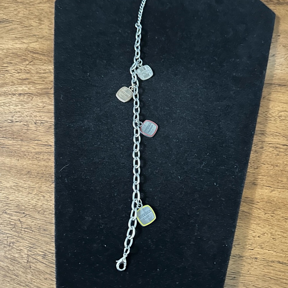 Silver Charm Bracelet with Multicolor Accents